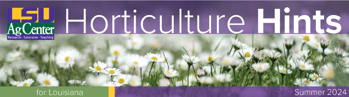 Decorative header that says "Horticulture Hints."